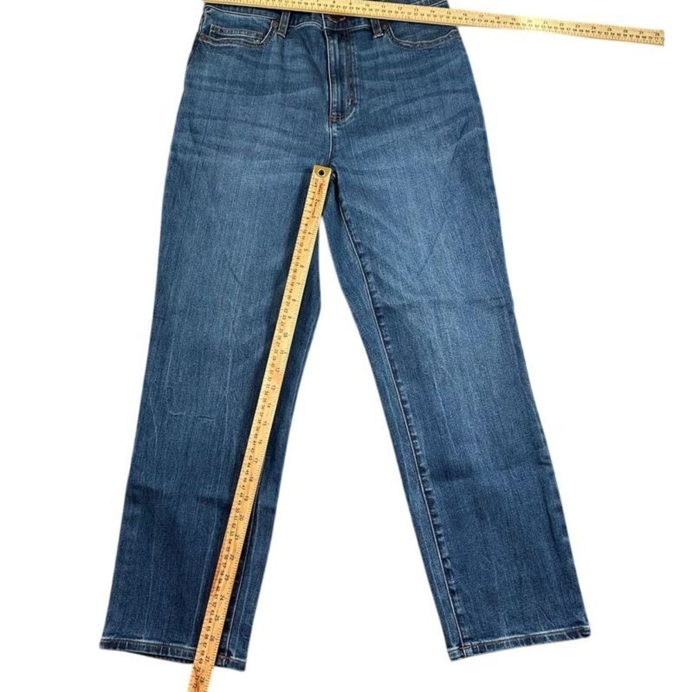 Lands' End Classic Straight Leg Medium Wash Women's Denim Jeans‎ Casual Comfort